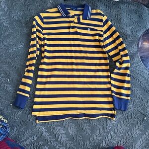 Polo by Ralph Lauren Long Sleeve Yellow and Blue Striped Shirt